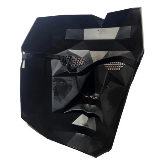 SQUID GAME MASK Front Man Boss Black Hard Plastic Costume Masque Netflix - Picture 16 of 16
